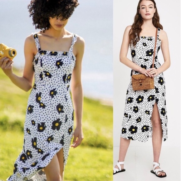 Urban Outfitters Dresses & Skirts - UO Urban Outfitters Remy Linen Floral Midi Dress M